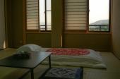 Mit værelse på templet Hiden-in, hvor jeg overnattede i Kyoto