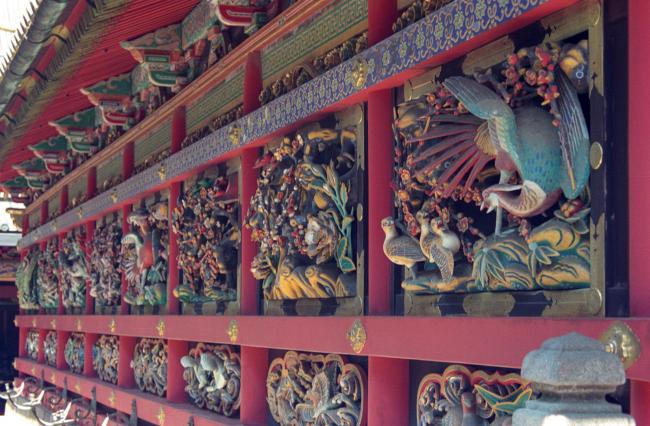 Udsmykningen på Toshogu templet i Nikko